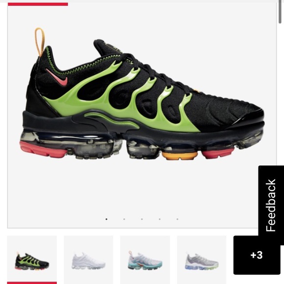 black pink and green vapormax plus